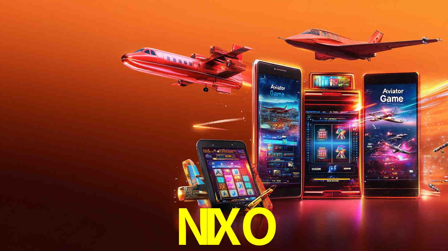 Escena dinámica inspirada en casino con iluminación NIXO, cartas, fichas e íconos de juegos digitales en un espacio moderno de juegos.